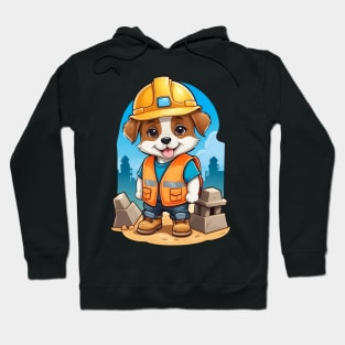 Cute Construction Dog Hoodie